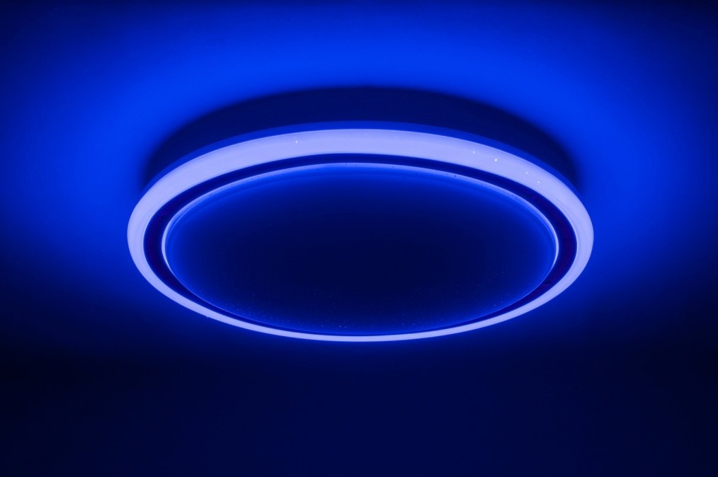 eten Zin alias Plafondlamp 10894: Modern, Kunststof, Wit, RGB Multicolor