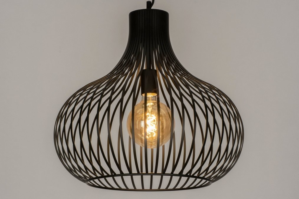 Hanglamp 12600: Modern, Zwart