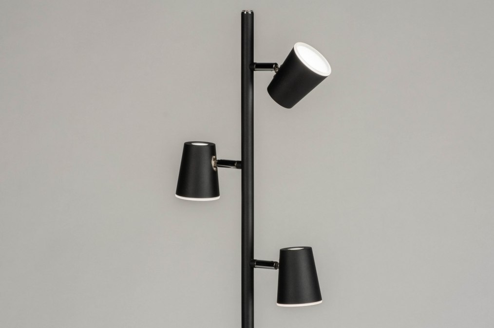 Vloerlamp Design, Modern, Metaal, Zwart