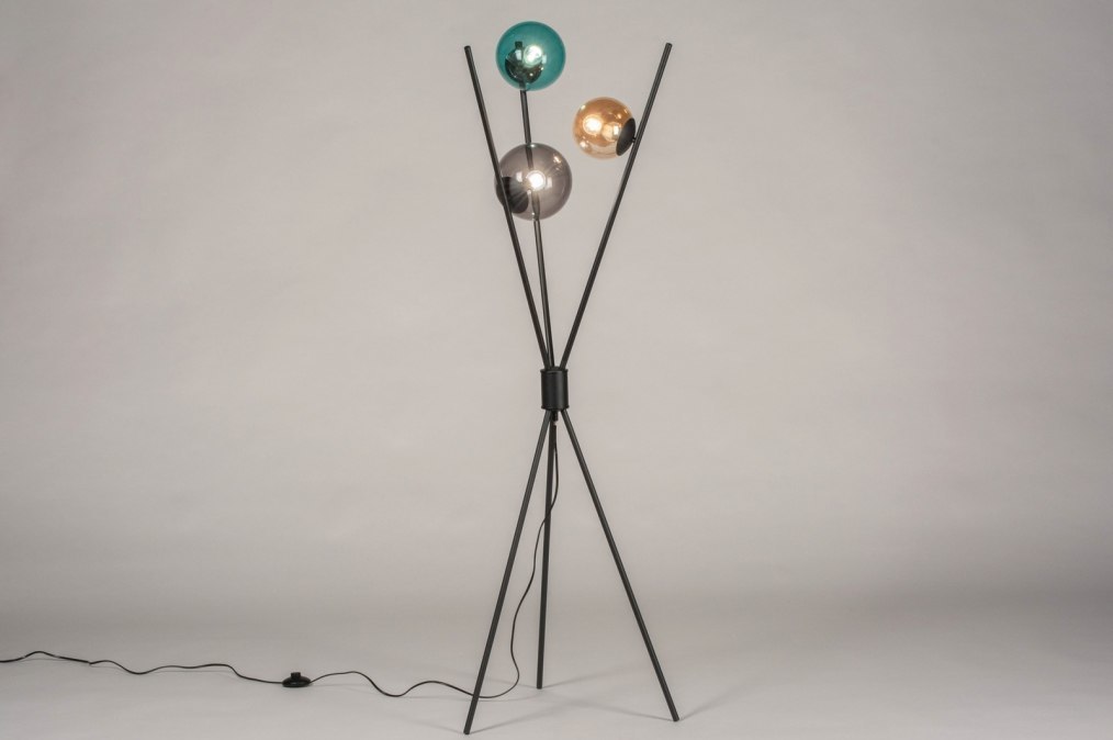pint Echt Inloggegevens Staande Lamp 13600: Modern, Retro, Art Deco, Glas