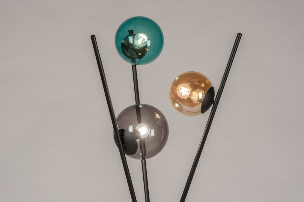 pint Echt Inloggegevens Staande Lamp 13600: Modern, Retro, Art Deco, Glas