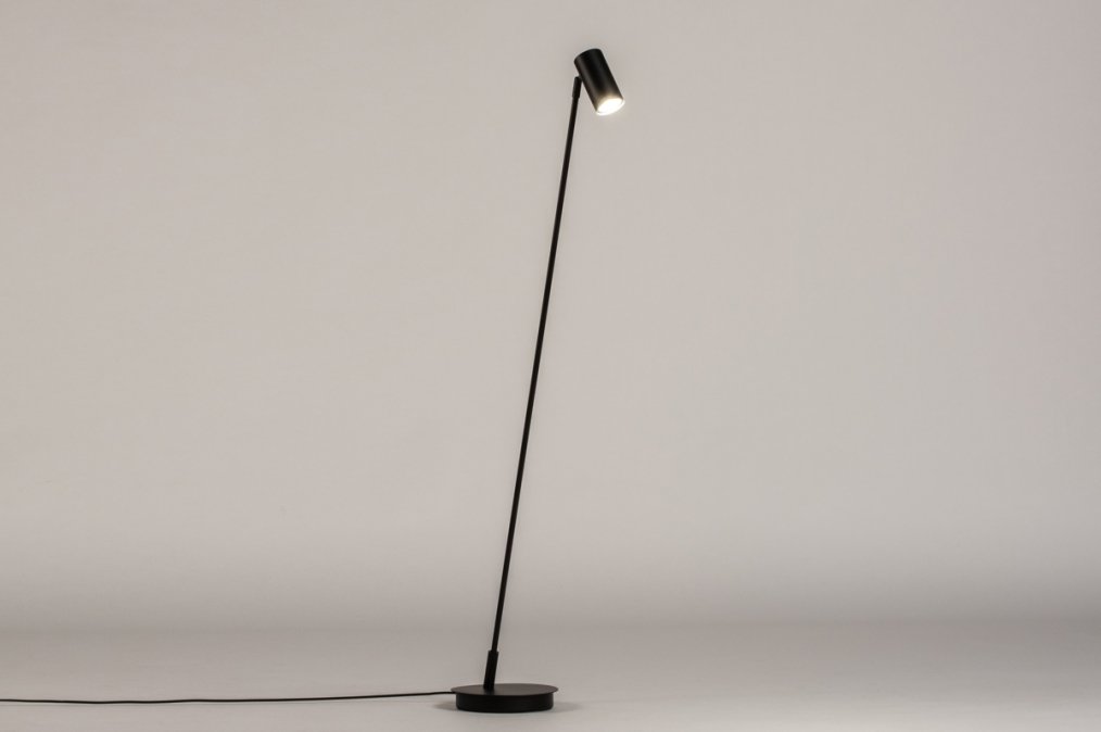 Regeringsverordening Kreek Kaarsen Vloerlamp 14970: Modern, Metaal, Zwart, Mat