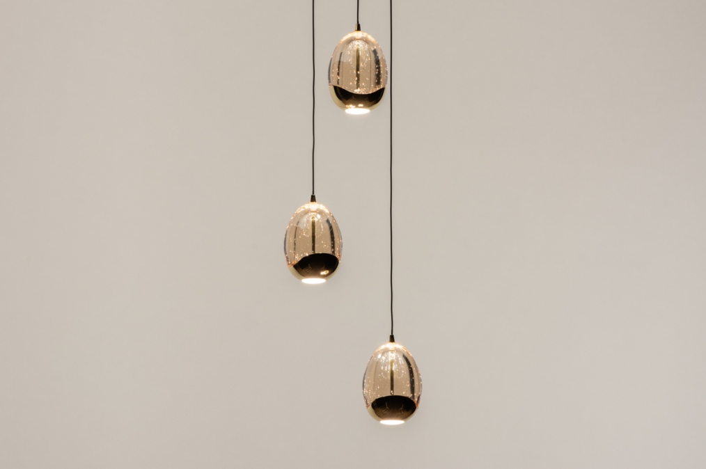 Kwelling Handelsmerk optellen Hanglamp 15116: Modern, Eigentijds Klassiek, Art Deco, Glas