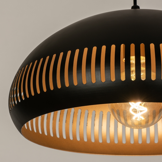 Hanglamp Modern Retro Metaal Zwart