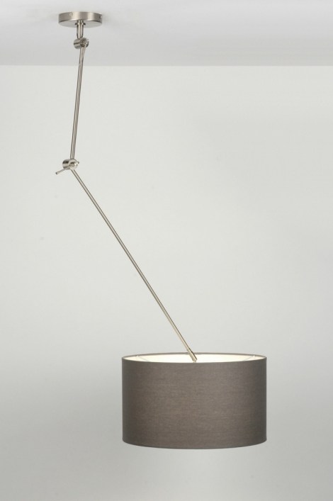 Fabrikant kunst oppervlakte Hanglamp 30007: Landelijk, Modern, Stof, Grijs