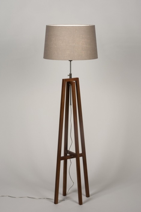 Staande Lamp Modern, Eigentijds Klassiek, Hout