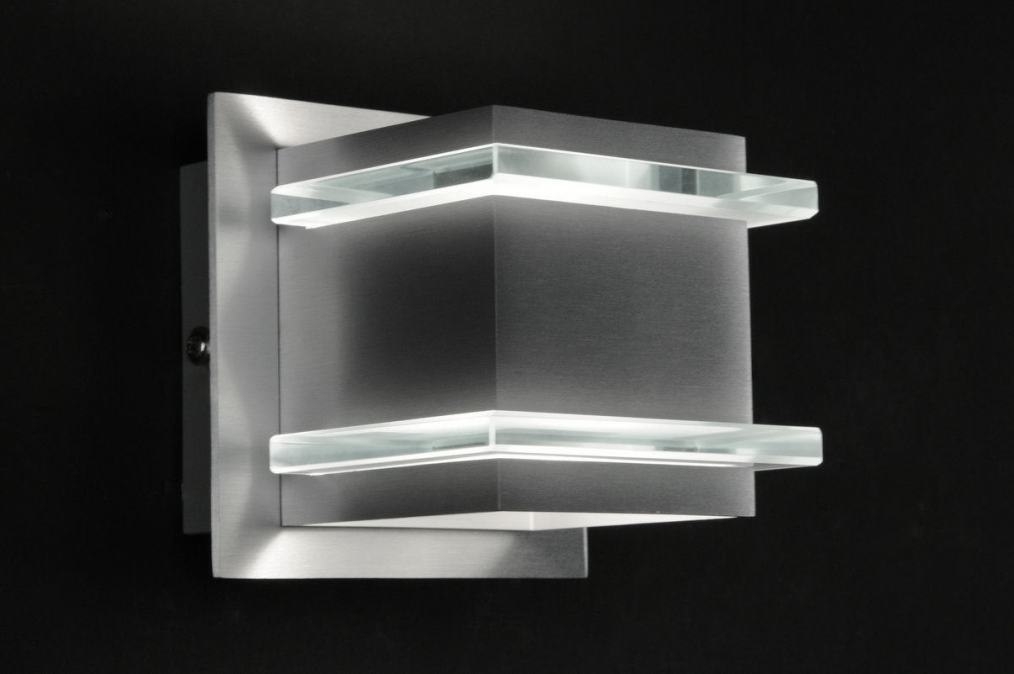 Design, Wandleuchte Modern, Metall Aluminium, 70215: