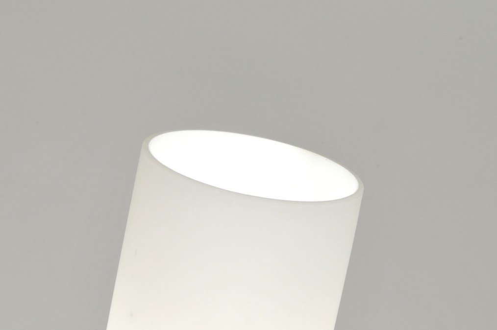 Tafellamp 71080: Klassiek, Glas, Wit Opaalglas