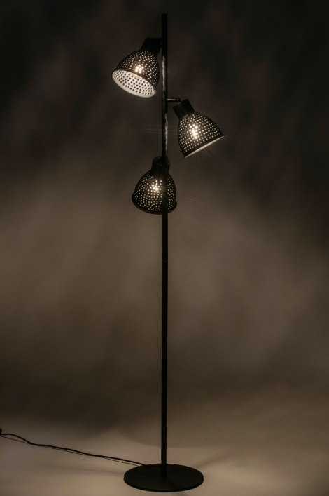 Staande Lamp 73427: Landelijk, Modern, Zwart