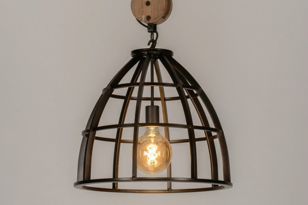 silhouet Stroomopwaarts vergeven Hanglamp 73501: Industrieel, Landelijk, Modern, Stoer