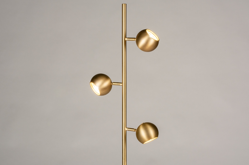 meer en meer Verfrissend elleboog Staande Lamp 74194: Modern, Retro, Eigentijds Klassiek, Messing