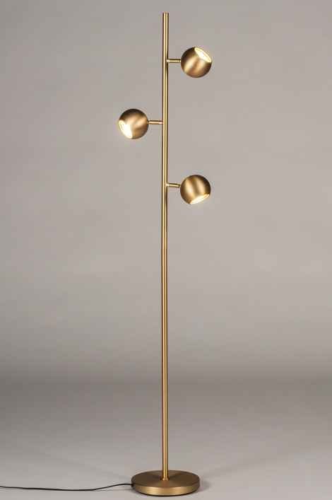 meer en meer Verfrissend elleboog Staande Lamp 74194: Modern, Retro, Eigentijds Klassiek, Messing