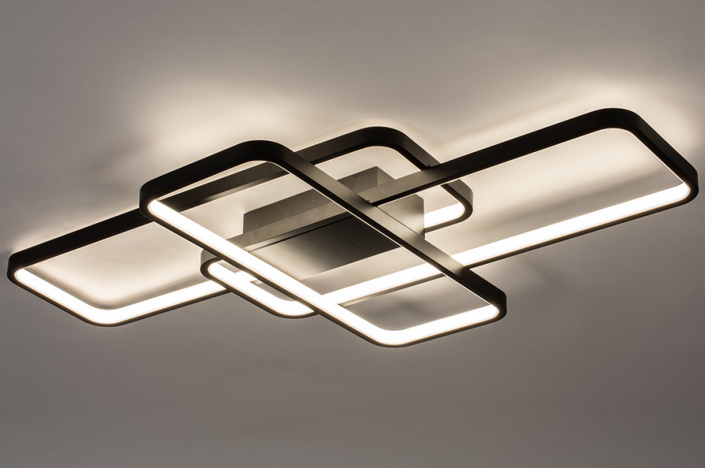 Abnormaal Structureel Lijkt op Plafondlamp 74278: Design, Modern, Kunststof, Metaal