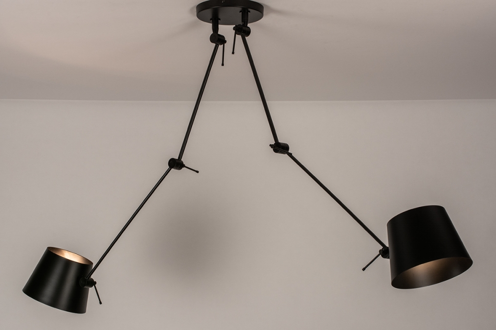 Wijzerplaat patroon voorbeeld Hanglamp 74291: Industrieel, Modern, Stoere Lampen, Metaal