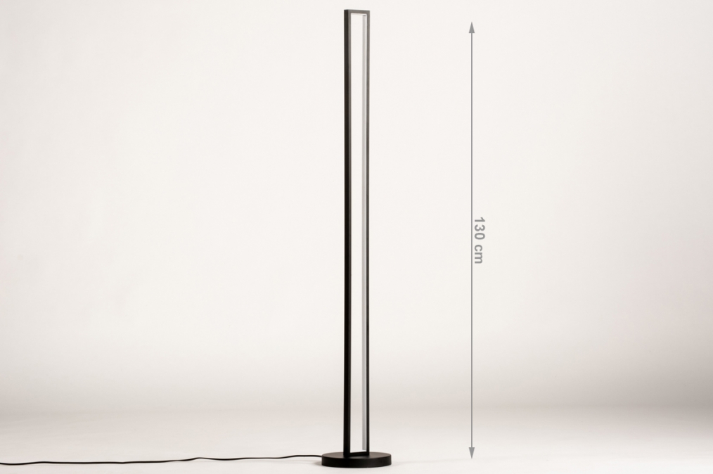Scully dauw Zonsverduistering Vloerlamp 74536: Design, Modern, Metaal, Zwart
