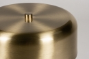 Foto 13883-4: Zwarte, marmeren tafellamp, dimbaar, met goudkleurige kap geschikt voor vervangbaar led.