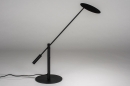 Foto 13892-1: Moderne, dimbare led bureaulamp , leeslamp, tafellamp in mat zwarte kleur.