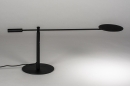 Foto 13892-5: Moderne, dimbare led bureaulamp , leeslamp, tafellamp in mat zwarte kleur.