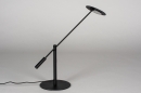 Foto 13892-7: Moderne, dimbare led bureaulamp , leeslamp, tafellamp in mat zwarte kleur.