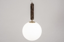 Foto 13995-1: Design hanglamp Globen Lighting in Art Deco stijl met massief marmer