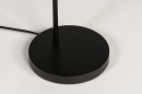 Foto 14162-9: Staande leeslamp in zwart metaal, dimbaar,  met GU10 fitting en schakelaar op het armatuur