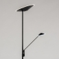 Foto 15179-7: Schwarze LED-Uplighter mit Leselampe mit Dimmer