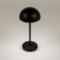 Foto 15198-8: Wiederaufladbare Tischlampe für drinnen und draußen im Retro-Stil in Schwarz