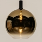 Foto 15251-5: Bollamp van licht spiegelend glas in het goud
