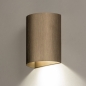 Foto 15277-4: Bruine wandlamp van metaal met GU10 fitting, chique koffiekleur