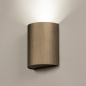 Foto 15277-5: Bruine wandlamp van metaal met GU10 fitting, chique koffiekleur