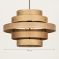 Foto 15278-17 maatindicatie: Hanglamp van licht hout 