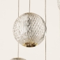 Foto 15319-10 detailfoto: Hanglamp goud/messing met vijf prachtige bollen en dimbare led verlichting