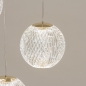 Foto 15319-11 detailfoto: Hanglamp goud/messing met vijf prachtige bollen en dimbare led verlichting