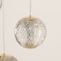 Foto 15319-12 detailfoto: Hanglamp goud/messing met vijf prachtige bollen en dimbare led verlichting