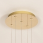 Foto 15319-13 detailfoto: Hanglamp goud/messing met vijf prachtige bollen en dimbare led verlichting