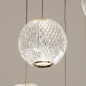 Foto 15319-9 detailfoto: Hanglamp goud/messing met vijf prachtige bollen en dimbare led verlichting