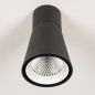 Foto 15330-4 onderaanzicht: Zwarte plafondlamp voor buiten met geïntegreerde led verlichting