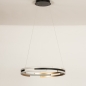 Foto 15363-8 vooraanzicht: Bijzondere led hanglamp in messing/goud met afstandsbediening 