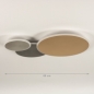 Foto 15364-1 maatindicatie: Mooie smart plafondlamp in goud/messing en aluminium 