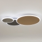 Foto 15364-2 onderaanzicht: Mooie smart plafondlamp in goud/messing en aluminium 
