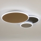 Foto 15364-3 onderaanzicht: Mooie smart plafondlamp in goud/messing en aluminium 