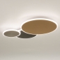 Foto 15364-6 onderaanzicht: Mooie smart plafondlamp in goud/messing en aluminium 
