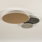 Foto 15364-9 onderaanzicht: Mooie smart plafondlamp in goud/messing en aluminium 