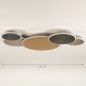 Foto 15365-14 maatindicatie: Mooie smart plafondlamp in goud/messing en aluminium 