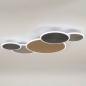 Foto 15365-7 onderaanzicht: Mooie smart plafondlamp in goud/messing en aluminium 
