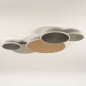 Foto 15365-8 onderaanzicht: Mooie smart plafondlamp in goud/messing en aluminium 