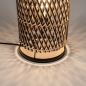 Foto 15400-8 detailfoto: Leuke tafellamp van bamboe in naturel met zwart 