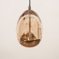Foto 15453-10 detailfoto: Ovale hanglamp met acht glazen in amber kleur 