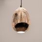 Foto 15453-9 detailfoto: Ovale hanglamp met acht glazen in amber kleur 