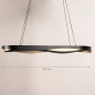 Foto 15456-1 maatindicatie: Moderne led hanglamp ovaal in zwart met goud